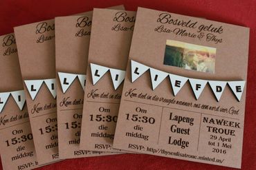 Brown wedding invitations