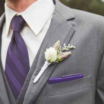 White wedding buttonhole
