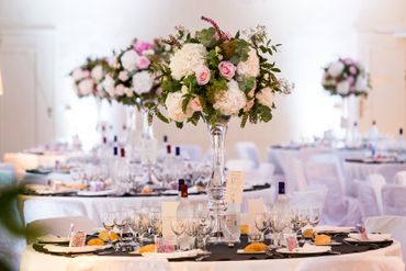 Ivory wedding floral decor
