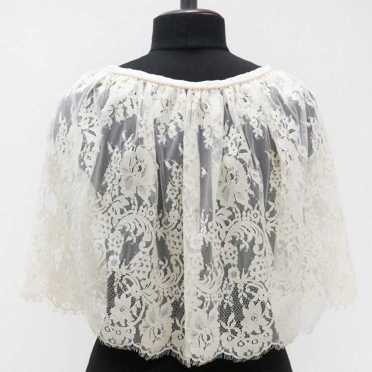 Romantic vintage feel lace bridal cover up