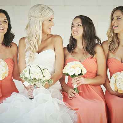 Orange bridal hair and make-up