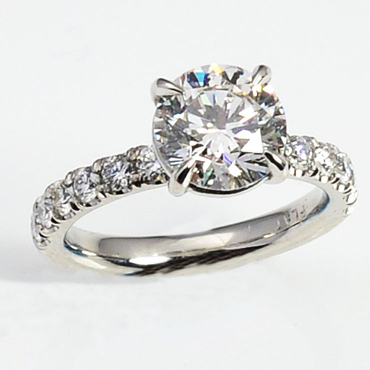 Custom made engagement and wedding rings