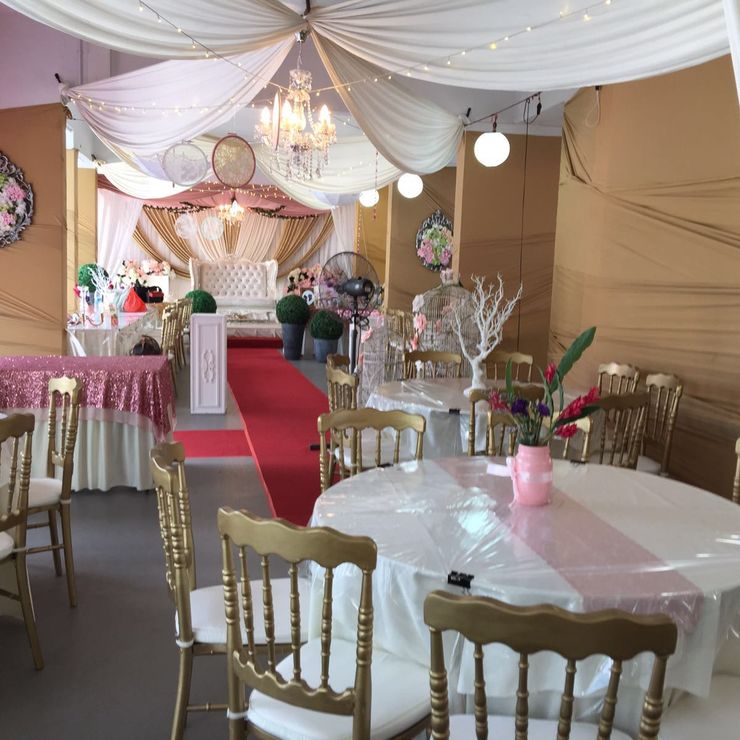 Iman wedding dusky pink & cream