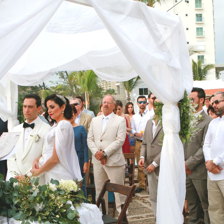 Mylene & JuanRo private beach wedding