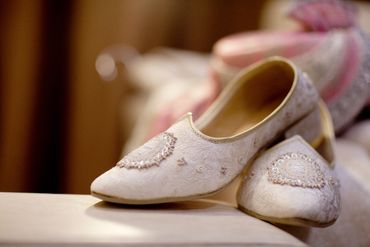 Ethnical ivory wedding shoes