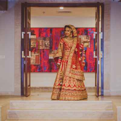 Ethnical red long wedding dresses
