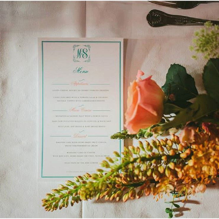 On-the-day wedding stationery