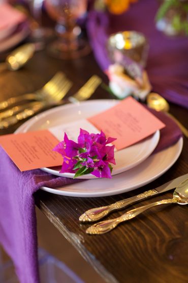 Purple overseas wedding reception decor