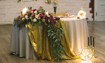 Ivory overseas wedding reception decor