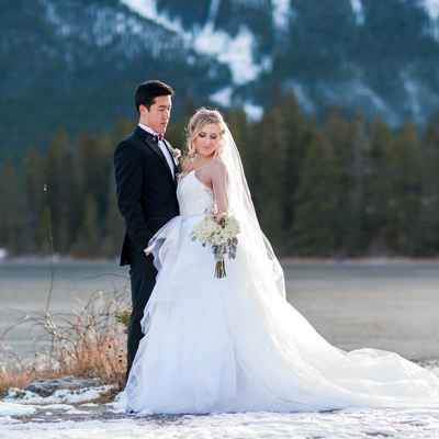 Winter white outdoor long wedding dresses
