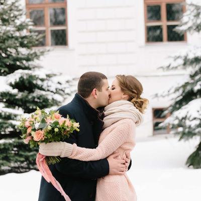 Winter outdoor wedding photo session ideas