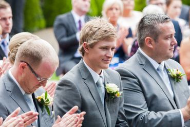 Outdoor wedding guests