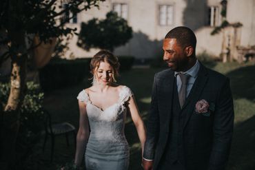 White outdoor long wedding dresses
