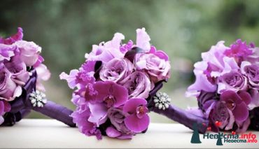 Purple iris wedding bouquet