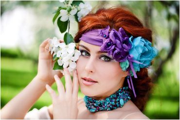 Spring purple bridal style