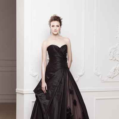 Black corset wedding dresses