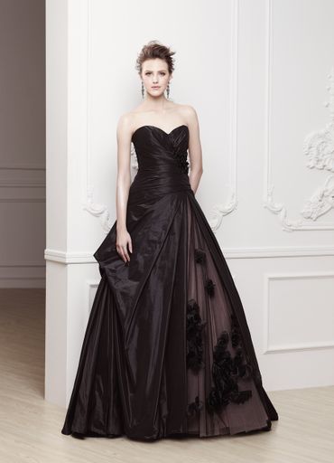 Black corset wedding dresses