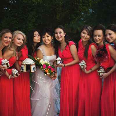 Red real weddings