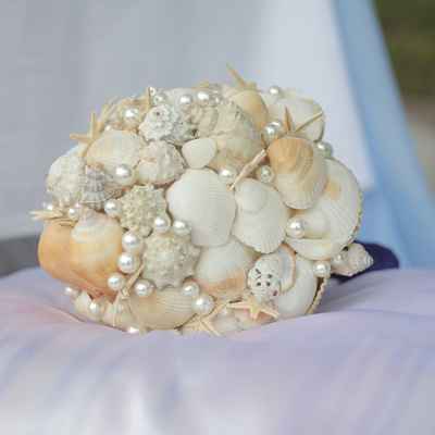 Marine ivory alternative wedding bouquet