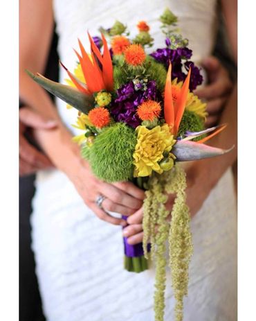 Autumn purple alternative wedding bouquet